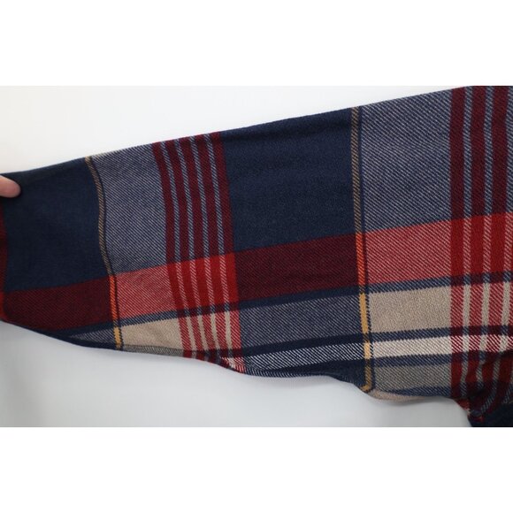 Vintage 90s Chaps Ralph Lauren Mens Large Faded long Sleeve Rugby Polo Plaid - Picture 7 of 12